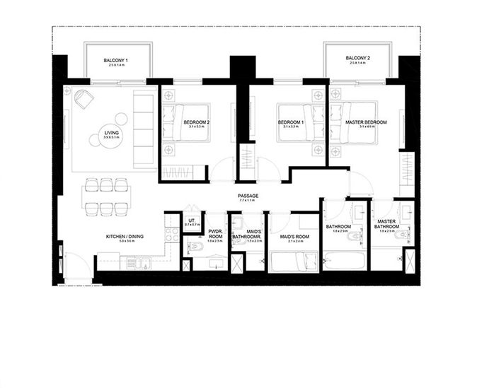 burj-three-bedroom