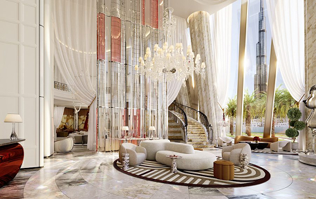 Impressive crystal inspired lobby